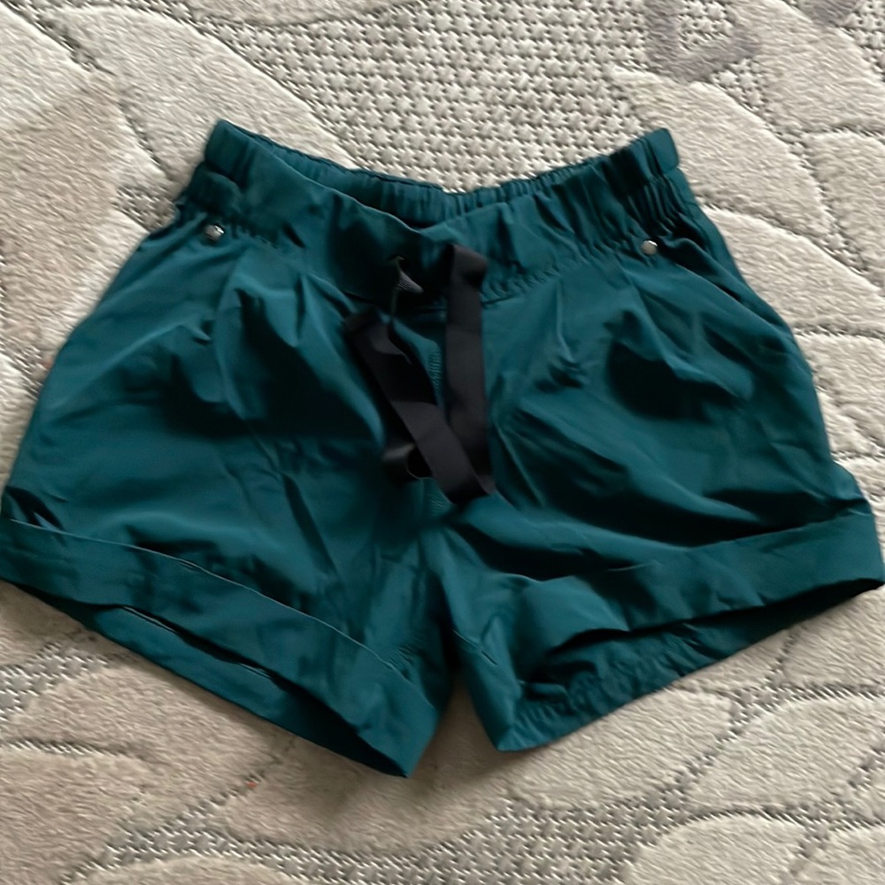 lululemon athletica Teal Elastic Waist Running Shorts